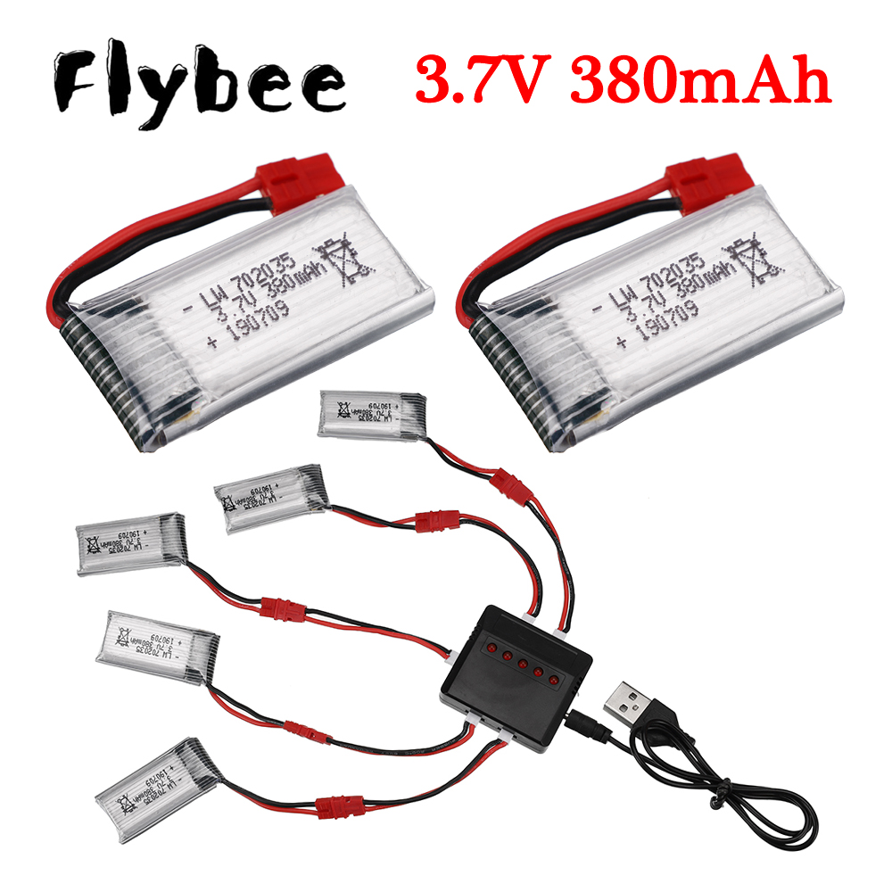 Rc Helicopter Charger - Baterai Lipo 3.7V 380mAh dengan pengisi