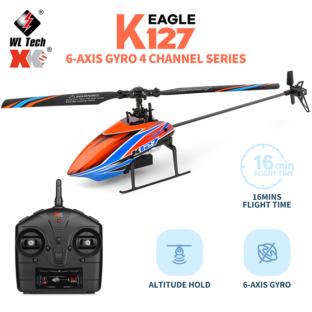 WLtoys XK K127 2.4G 4CH 6-Aixs - Rc Helicopter Blade ulasan dan harga
