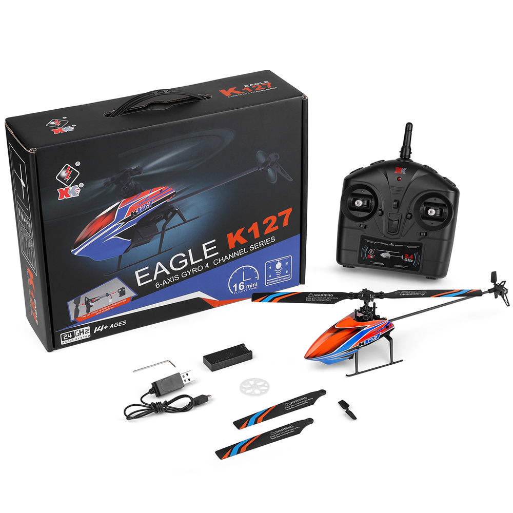 WLtoys XK K127 2.4G 4CH 6-Aixs - Rc Helicopter Blade ulasan dan harga