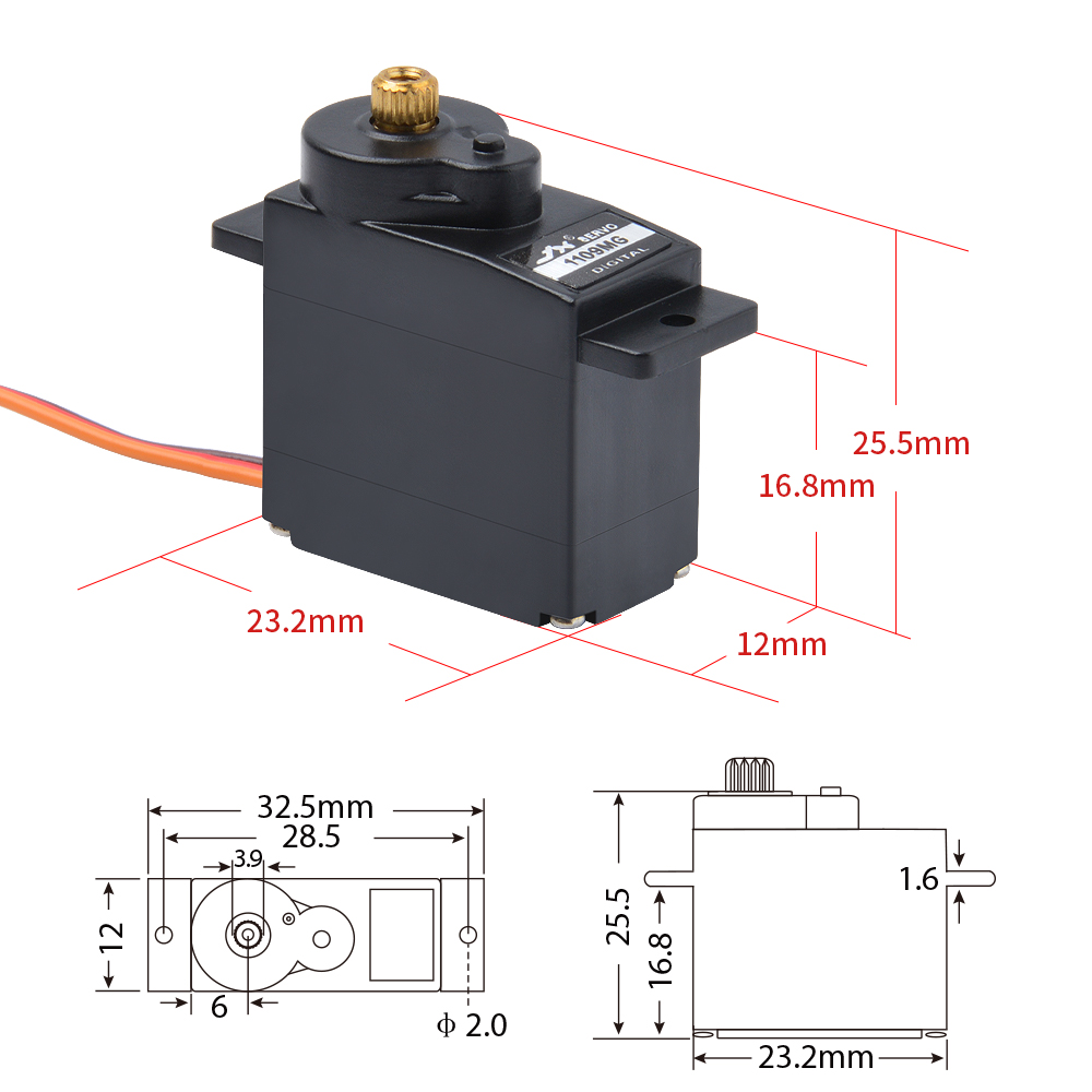 1/2/4 Buah JX Servo PDI-1109MG - Rc Helicopter Motor ulasan dan harga
